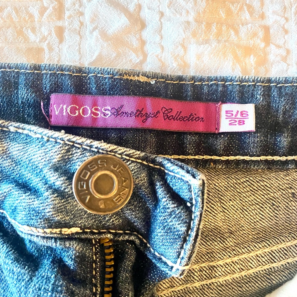 Blue Vigoss denim short shorts, sz 5/6 (28) - Picture 8 of 8